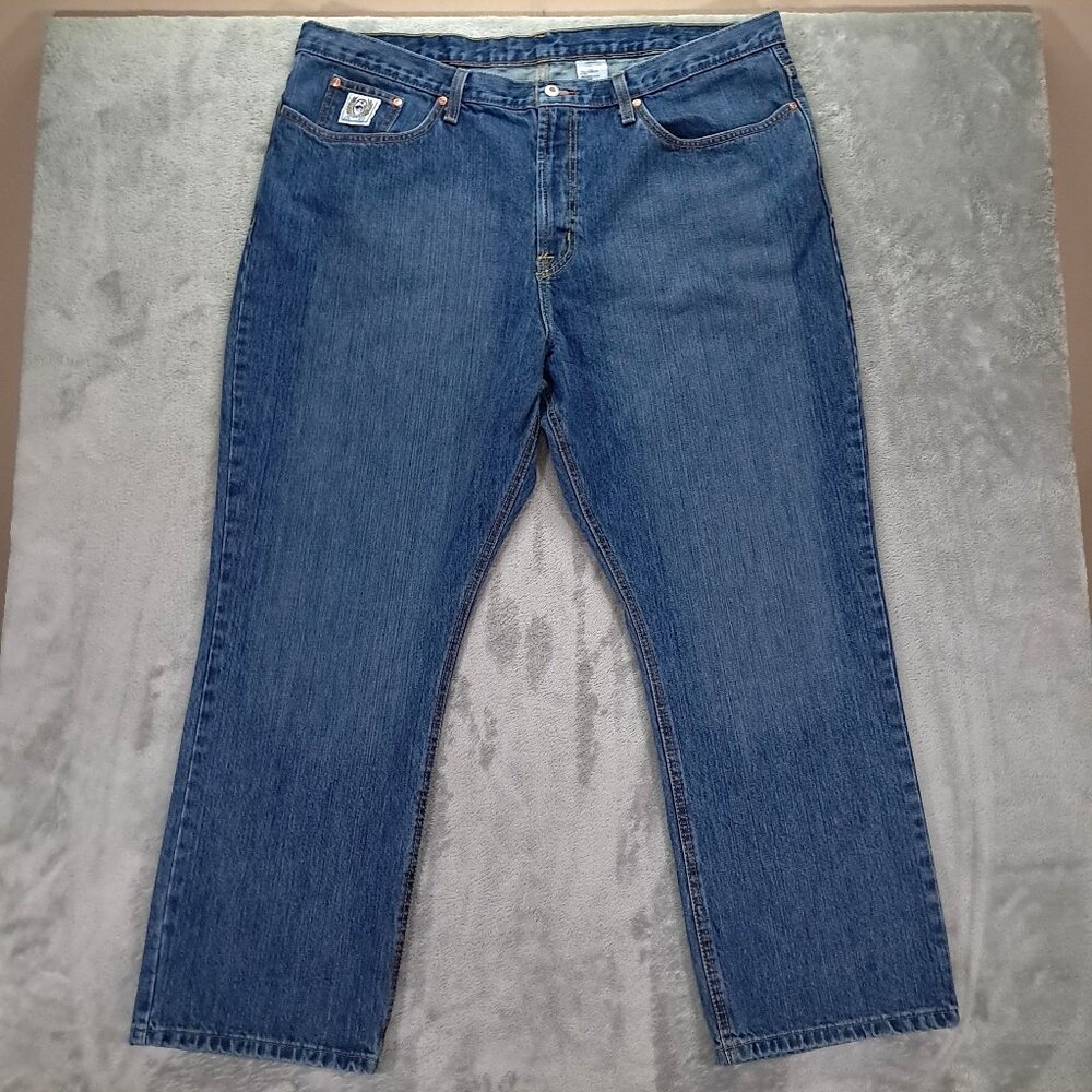 Cinch White Label Jean Men 44x30 Relaxed Straight Blue Denim Western MB92834013